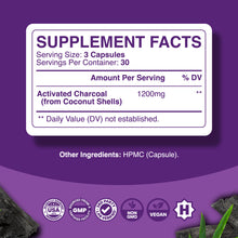 Load image into Gallery viewer, Activated Charcoal 1200mg per serving - 90 Capsules - Phytoral Vitamin Gummies