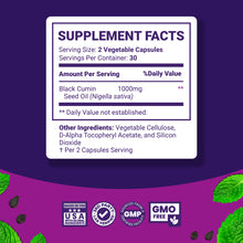 Load image into Gallery viewer, Black Seed Oil 1000mg per serving - 60 Capsules - Phytoral Vitamin Gummies