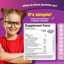 Load image into Gallery viewer, Kids Iron Gummies - 60 Gummies - Phytoral Vitamin Gummies