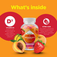 Load image into Gallery viewer, Vitamin D-3 Gummies 2000IU per serving - 60 Gummies - Phytoral Vitamin Gummies