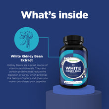 Load image into Gallery viewer, White Kidney Bean Extract 1200mg per serving - 60 Capsules - Phytoral Vitamin Gummies