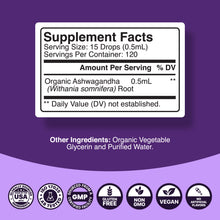 Load image into Gallery viewer, Organic Ashwagandha - 60ml - Phytoral Vitamin Gummies