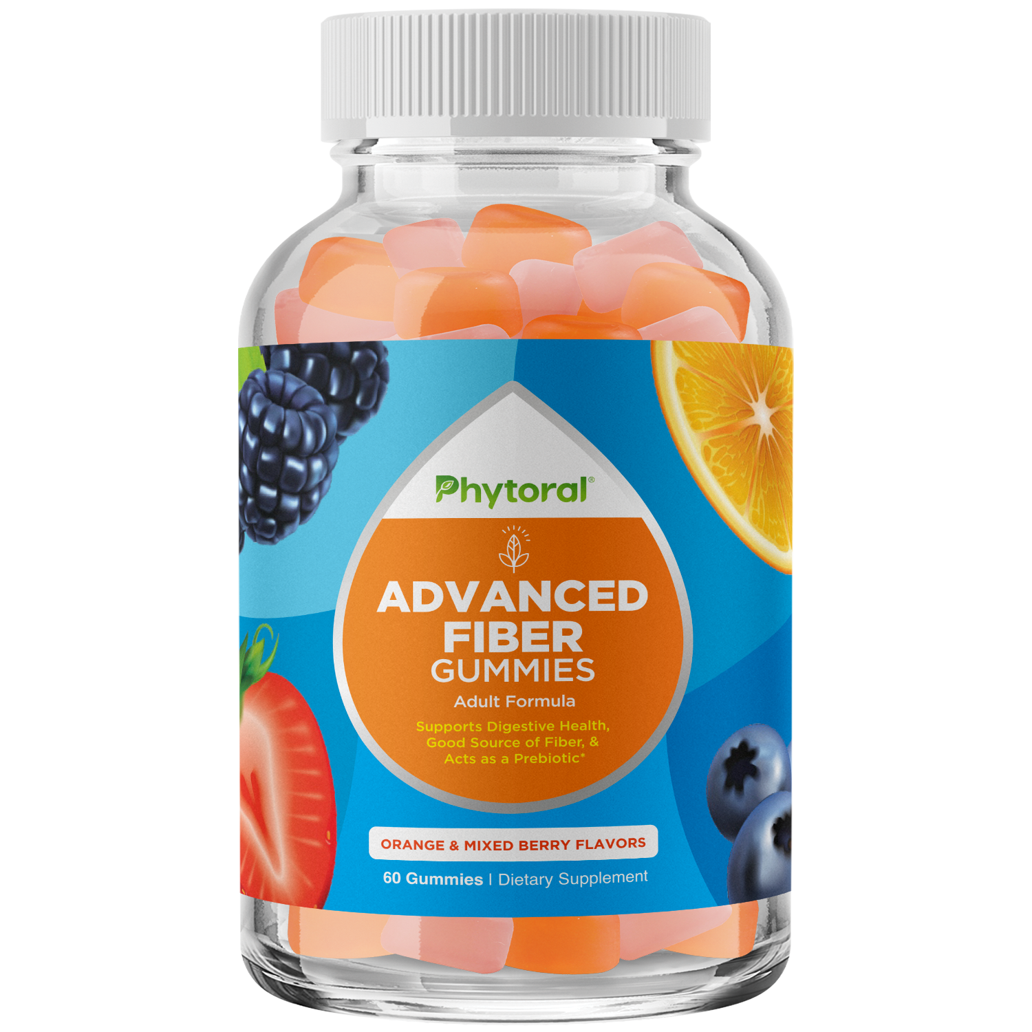 Fiber Choice Prebiotic Fiber Mixed Berries Flavored Gummies, 90 ct