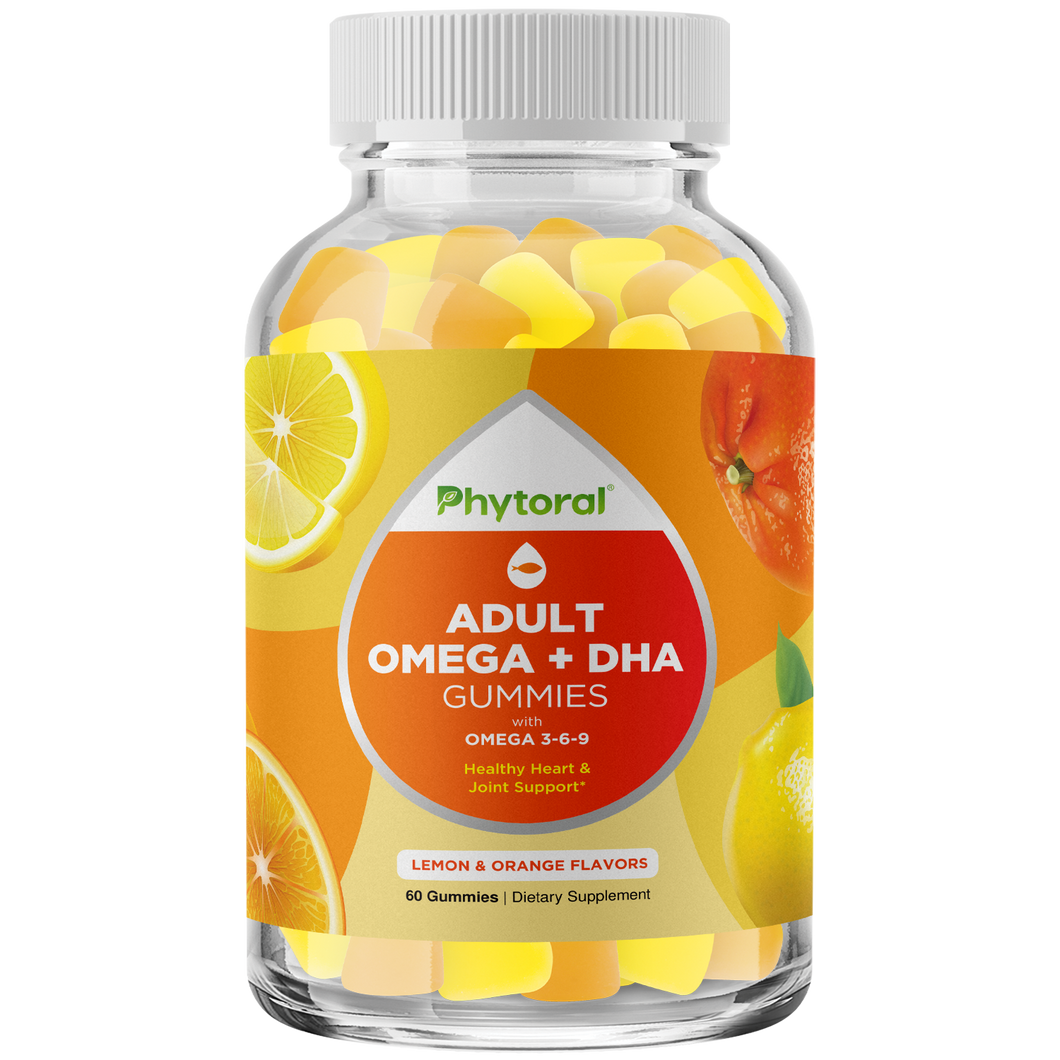 Adult Omega + DHA Gummies - 60 Gummies - Phytoral Vitamin Gummies