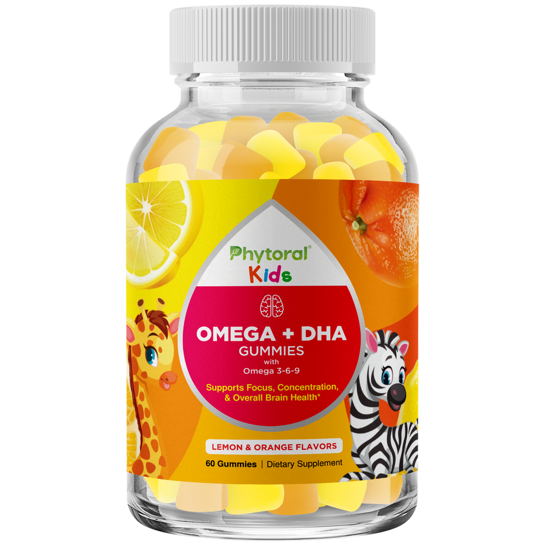 Kids Omega + DHA Gummies - 60 Gummies - Phytoral Vitamin Gummies