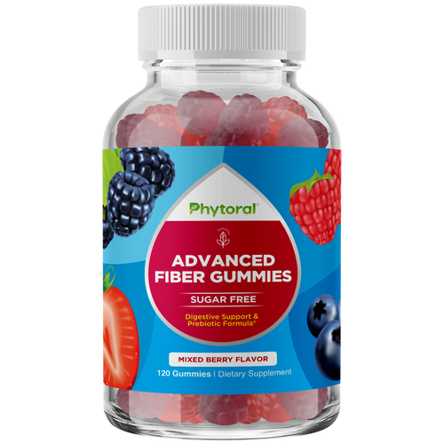 Advanced Fiber Gummies Sugar Free - 120 Gummies - Phytoral Vitamin Gummies