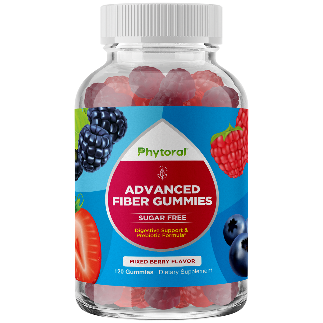 Advanced Fiber Gummies Sugar Free - 120 Gummies - Phytoral Vitamin Gummies