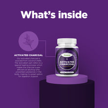 Load image into Gallery viewer, Activated Charcoal 1200mg per serving - 90 Capsules - Phytoral Vitamin Gummies
