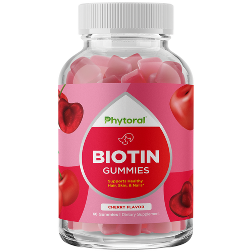 Biotin Gummies 5000mcg per serving - 60 Gummies - Phytoral Vitamin Gummies