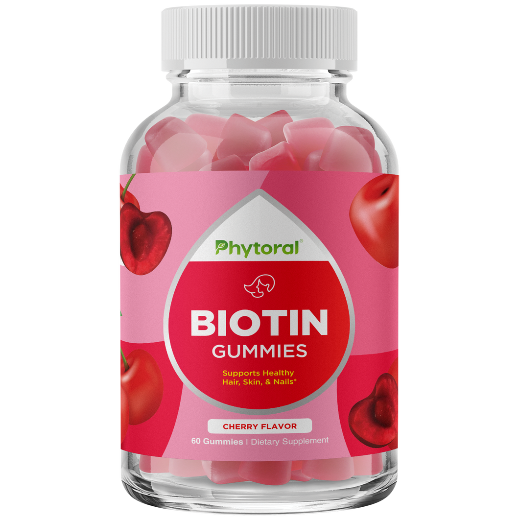 Biotin Gummies 5000mcg per serving - 60 Gummies - Phytoral Vitamin Gummies
