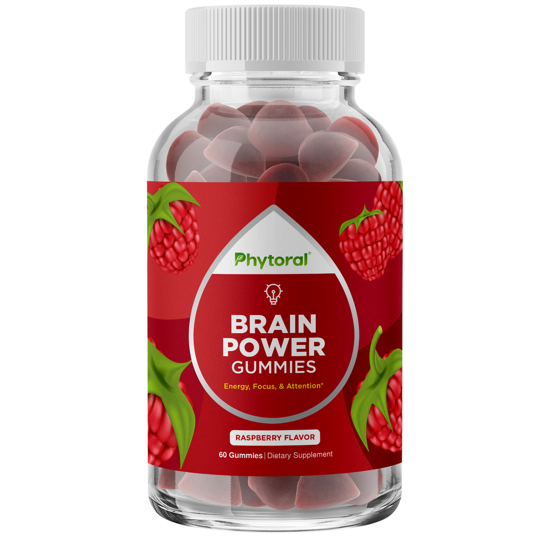 Brain Power Gummies 1500mcg per serving - 90 Gummies - Phytoral Vitamin Gummies