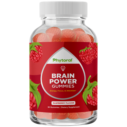 Brain Power Gummies 1000mcg per serving - 90 Gummies - Phytoral Vitamin Gummies