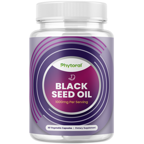 Black Seed Oil 1000mg per serving - 60 Capsules - Phytoral Vitamin Gummies