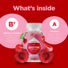 Load image into Gallery viewer, Biotin Gummies 5000mcg per serving - 60 Gummies - Phytoral Vitamin Gummies
