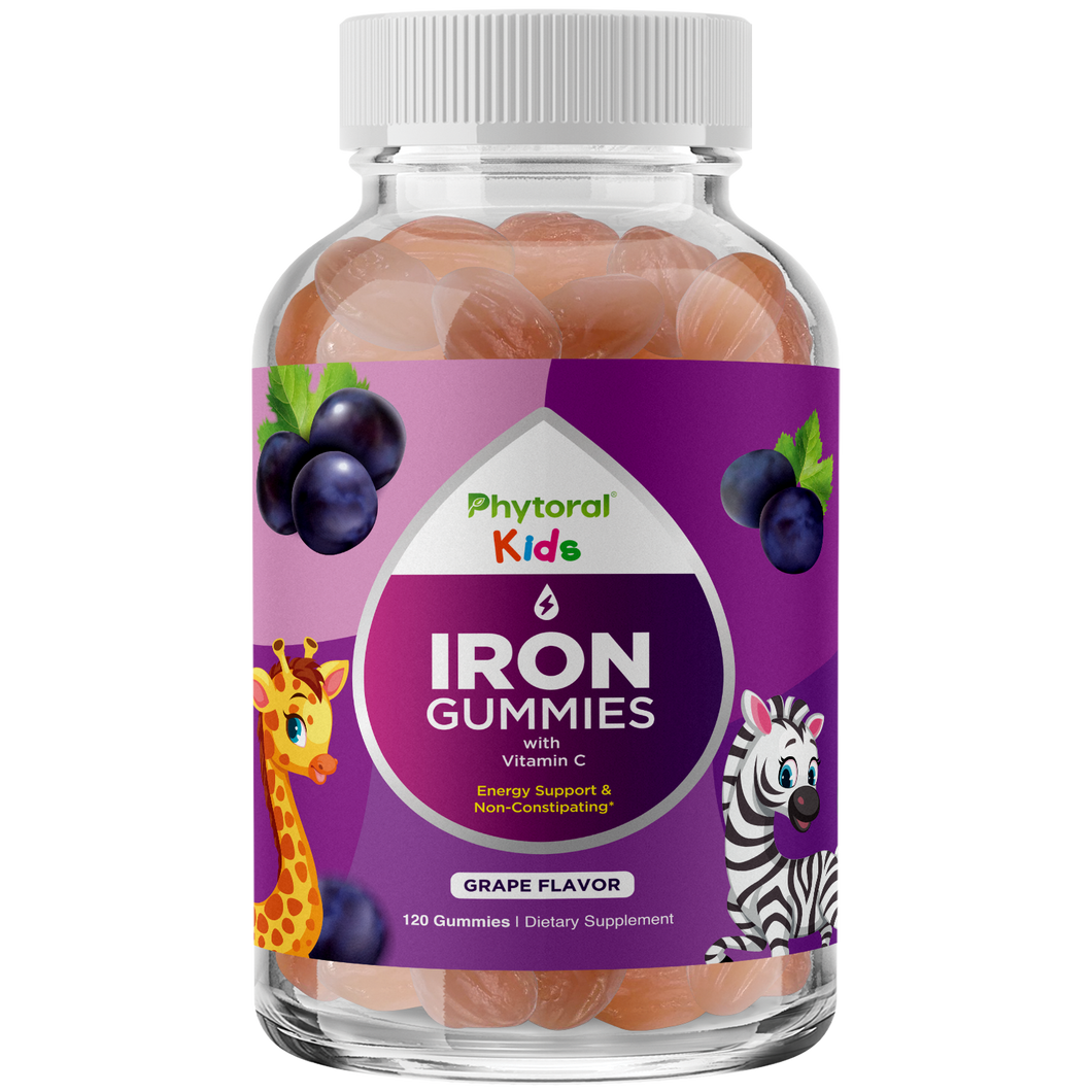 Kids Iron Gummies - 120 Gummies - Phytoral Vitamin Gummies