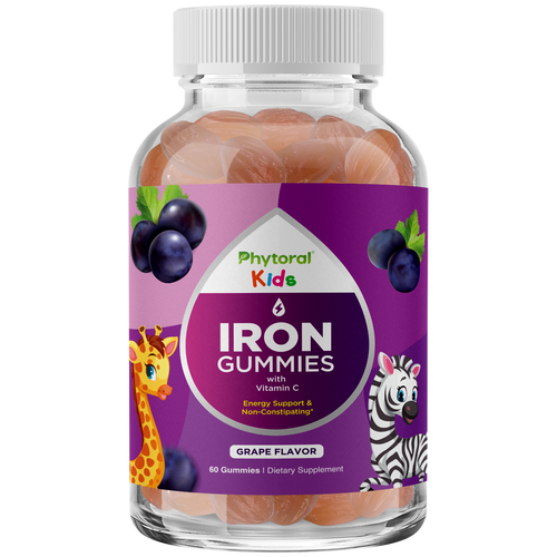 Kids Iron Gummies - 60 Gummies - Phytoral Vitamin Gummies