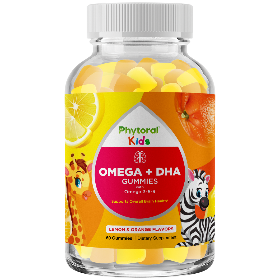 Kids Omega + DHA Gummies - 60 Gummies - Phytoral Vitamin Gummies