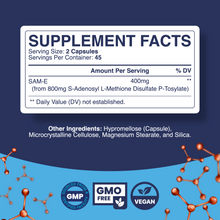 Load image into Gallery viewer, SAM-E 400mg per serving - 90 Capsules - Phytoral Vitamin Gummies
