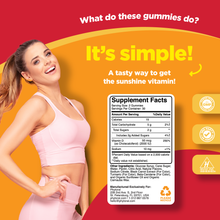 Load image into Gallery viewer, Vitamin D-3 Gummies 2000IU per serving - 60 Gummies - Phytoral Vitamin Gummies
