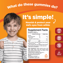 Load image into Gallery viewer, Kids Lutein Gummies 10mg per serving with total sugars 1mg - 60 Gummies - Phytoral Vitamin Gummies
